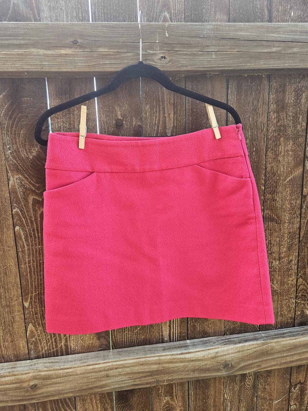 LOFT Hot Pink Mini Skirt with Pocket Detail
